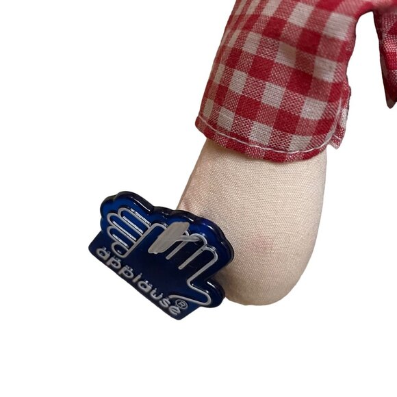 Vintage Classic Raggedy Annn 12" Blue Pants Applause Gingham Top Blue Hat 1991 - Picture 5 of 6